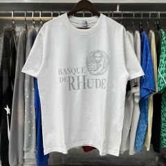 Rhude Egyptian pharaoh print T-Shirts (Black Beige White)