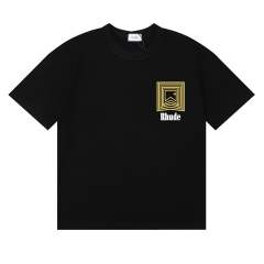 Rhude Maze Logo T-Shirts (Black Beige White)