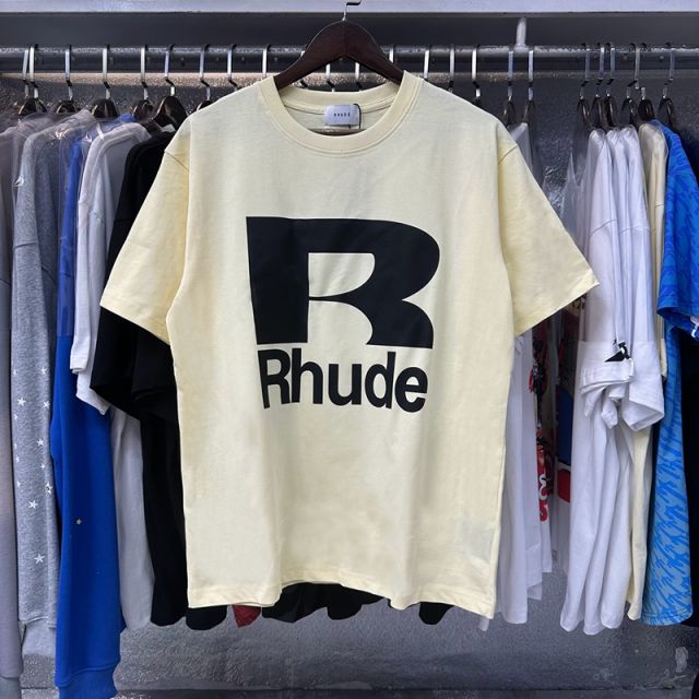 Rhude Black Hills T-Shirts (Black Beige White)