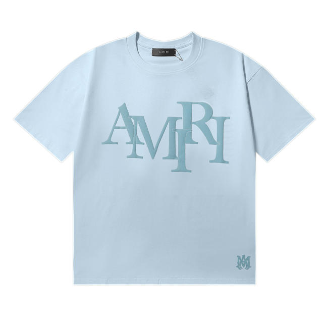 AM Mismatched Foam Letter Logo Print Tee 3 colors