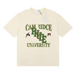 Rhude Cambridge University Logo T-Shirts (Black Beige White)