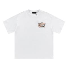 Amir* Blue Logo T-Shirt Black White