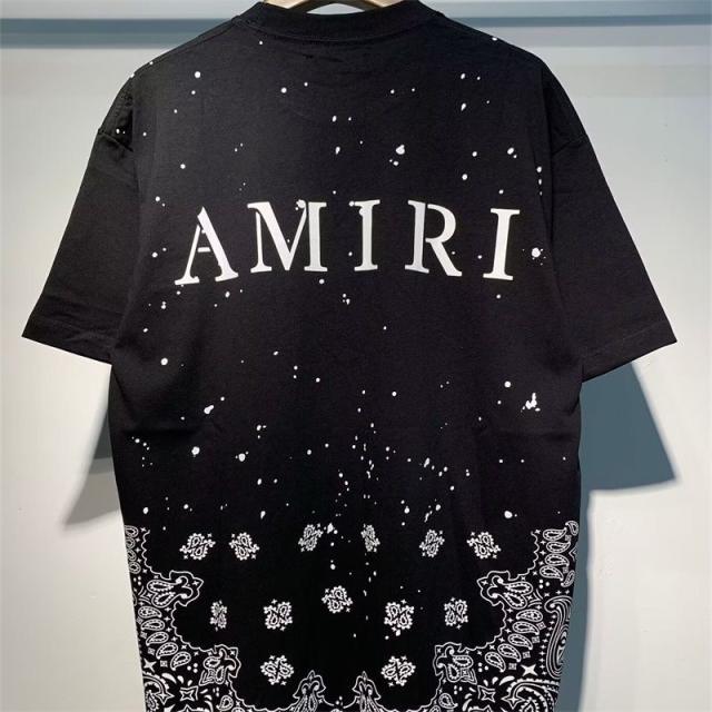 Amir* Blue Logo T-Shirt Black White