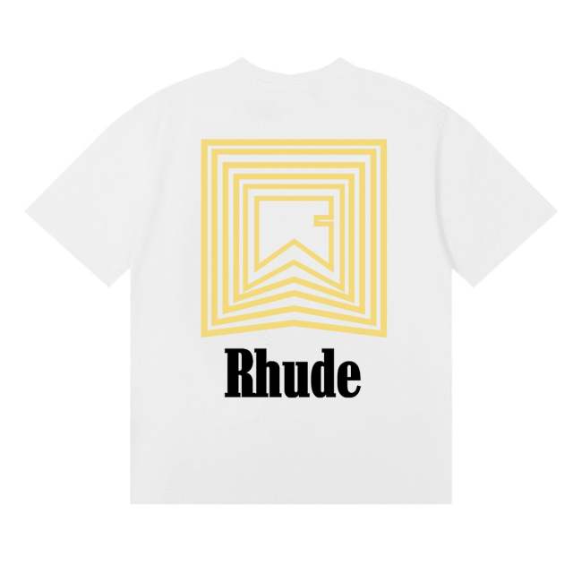Rhude Maze Logo T-Shirts (Black Beige White)