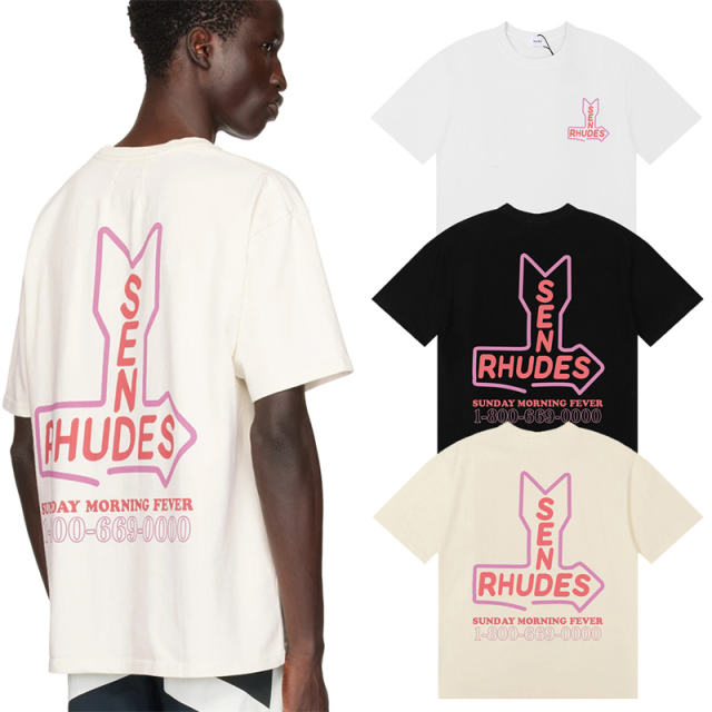 Rhude Sen Rhude T-Shirts (Black Beige White)