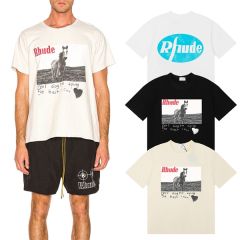 Rhude Horse T-Shirts (Black Beige White)