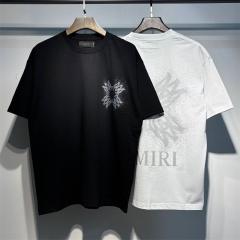 Amir* Classic Rhinestone T-Shirt Black White