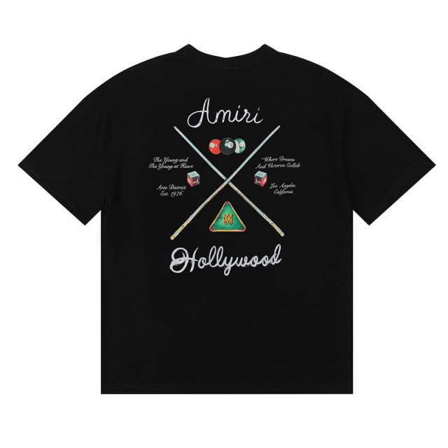 Billiards T-Shirt Black White