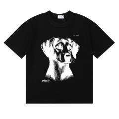Rhude Fox Hound Tee T-Shirts (Black Beige White)