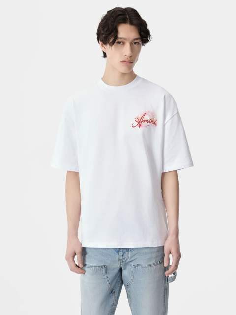 Round Design T-Shirt Black White