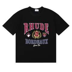 Rhude Bordeaux T-Shirts (Black Beige White)