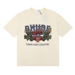 Rhude Bordeaux T-Shirts (Black Beige White)