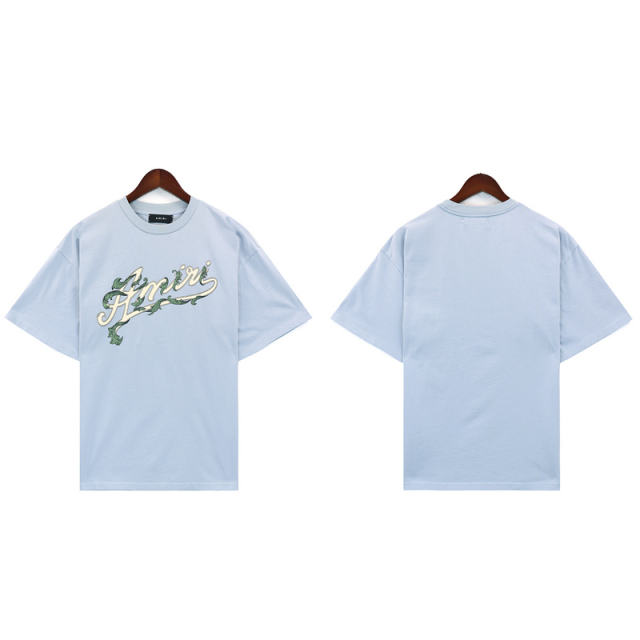 Leaves Logo T-Shirt Black Blue