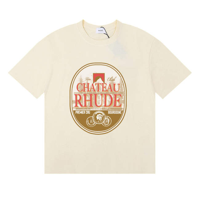 Rhude Premier Cru CHATEAU T-Shirts (Black Beige White)