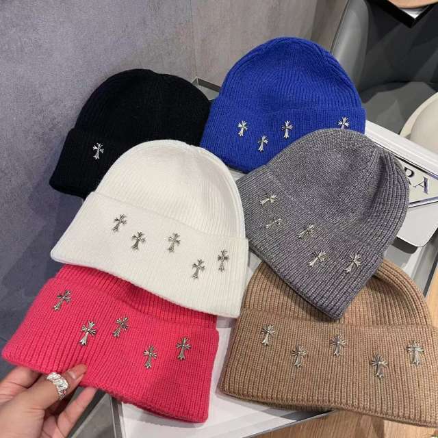 Five Metal Cross Knit beanie 10 colors