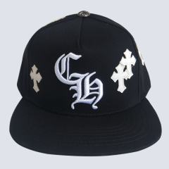 embroidered logo flat brim cap 4 colors