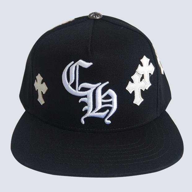 embroidered logo flat brim cap 4 colors