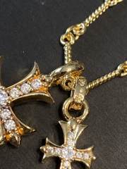 Double Cross Diamonds Necklace