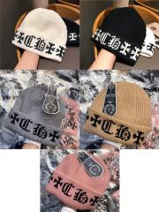 colorblocked patterned knit beanie 5 colors