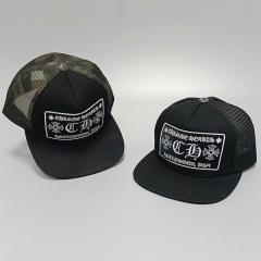 Embroidered logo flat brim cap 12 colors