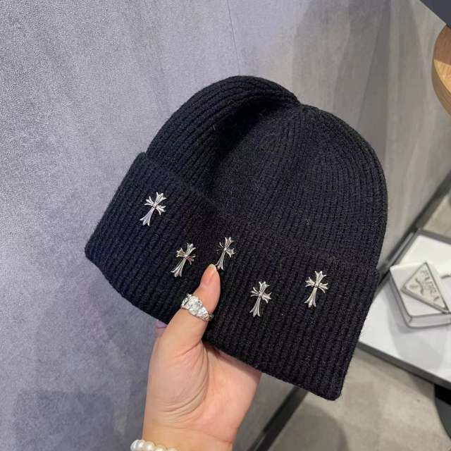 Five Metal Cross Knit beanie 10 colors