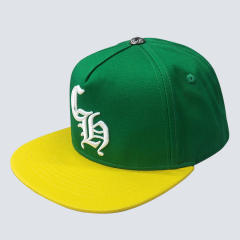 embroidered logo flat brim cap 4 colors