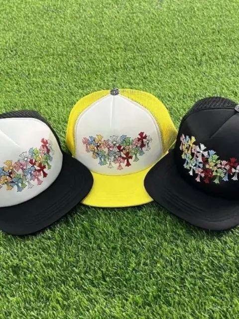 Colorful cross trucker hat