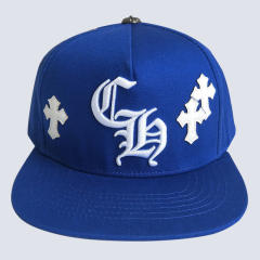 embroidered logo flat brim cap 4 colors