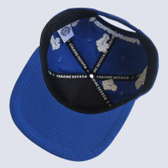 embroidered logo flat brim cap 4 colors