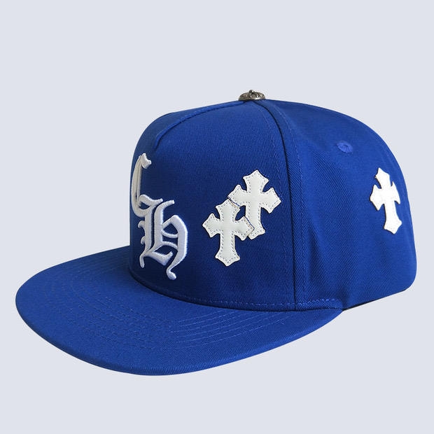 embroidered logo flat brim cap 4 colors