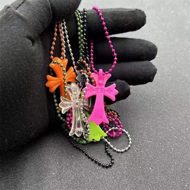 CH Resin Cross Necklace 9 colors
