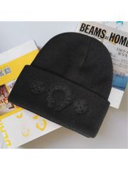 Horseshoe Cross Embroidered Knit beanie
