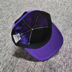 Embroidered Sanskrit letters and leather cross Flat brim cap  2 colors