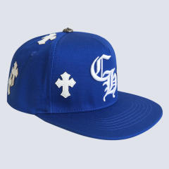 embroidered logo flat brim cap 4 colors