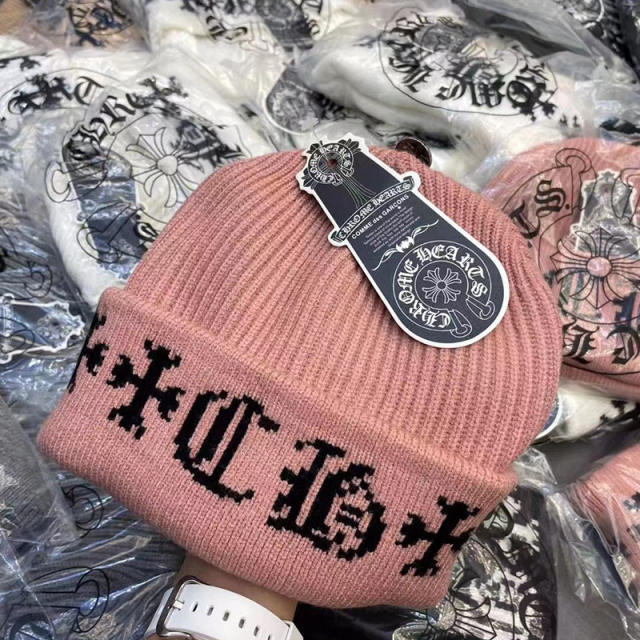 colorblocked patterned knit beanie 5 colors