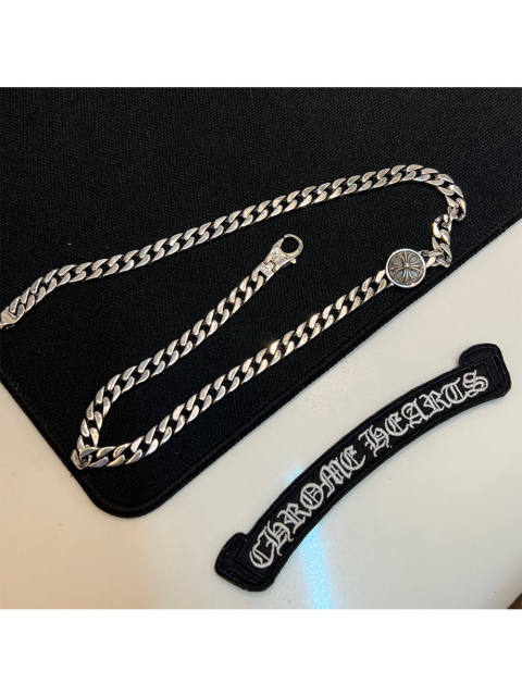 Cruciferous Pond Black Aged Spinning Cuban Necklace