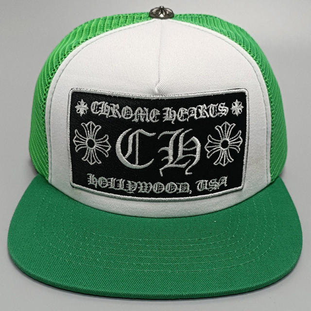 Embroidered logo flat brim cap 12 colors