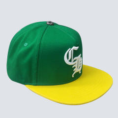 embroidered logo flat brim cap 4 colors