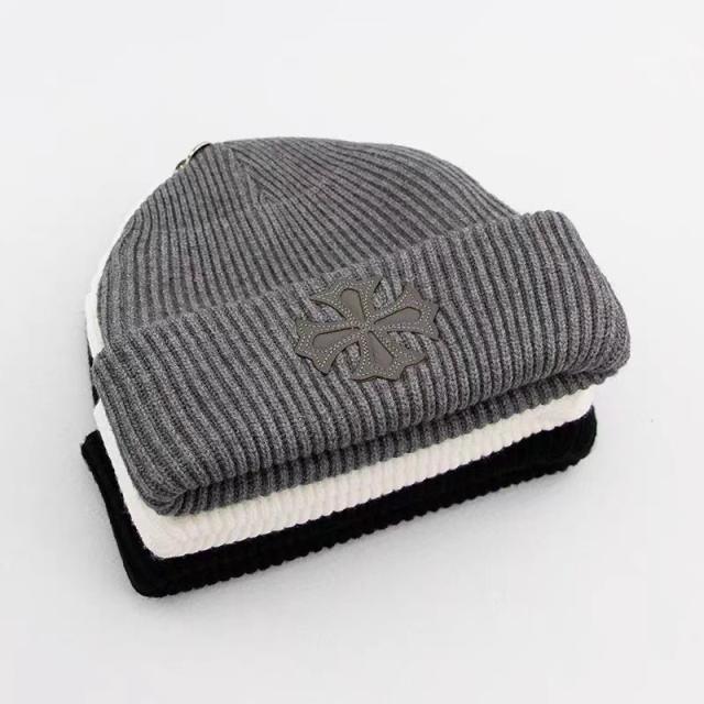 criss-crossed knit beanie 5 colors