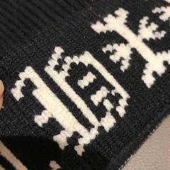 colorblocked patterned knit beanie 5 colors