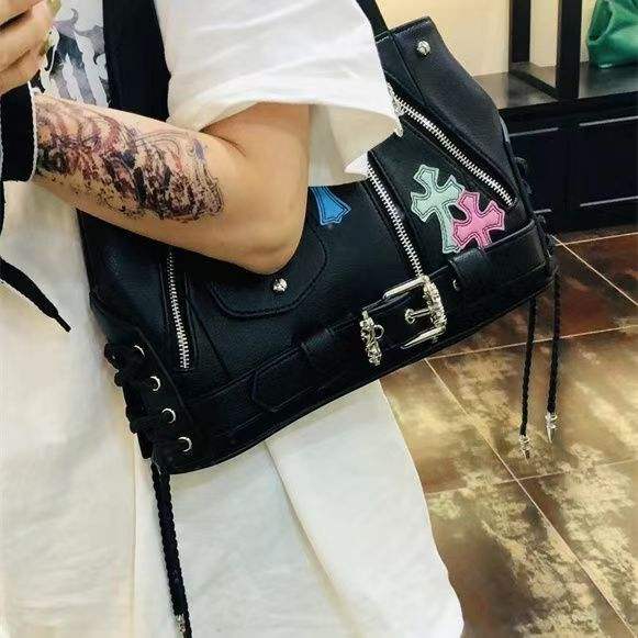 Colorful Cross Biker Retro Shoulder Underarm Bag