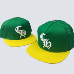 embroidered logo flat brim cap 4 colors
