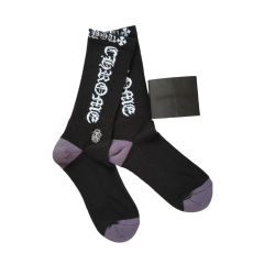 Blue Alphabet Pink Lips Embroidered Towel Bottom Sports Socks 3 colors