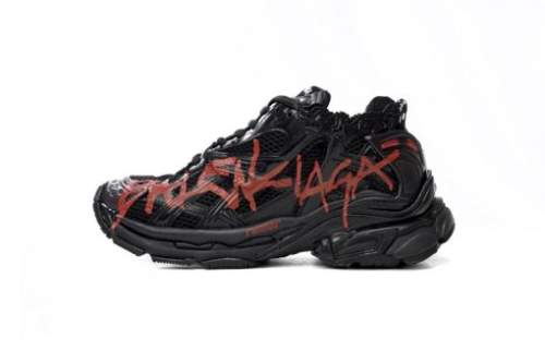 Balenciaga MEN S RUNNER GRAFFITI SNEAKER IN BLACK