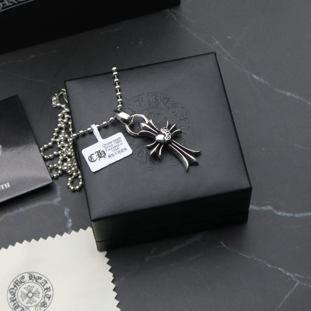 CH Heart Cross Necklace 925 Silver