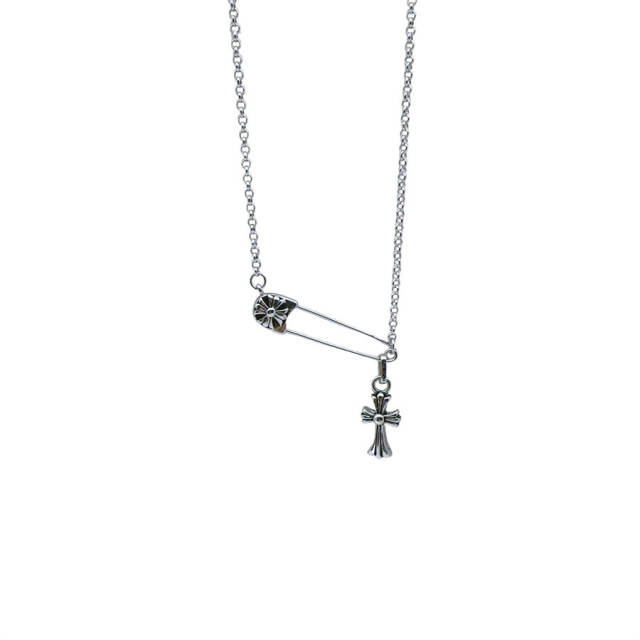 Chr0me  Hearts 925 Silver Pin Necklace