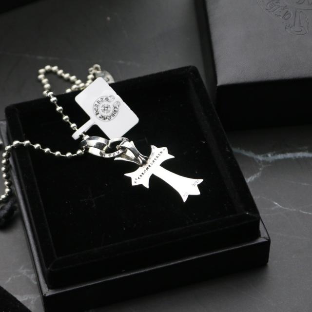 CH Heart Cross Necklace 925 Silver