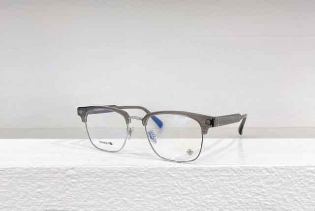 1:1 quality version titanium Sanskrit letters half-frame business glasses 4 colors
