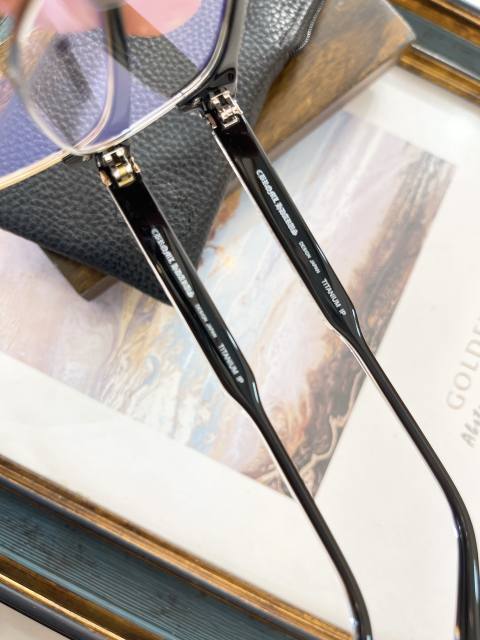 1:1 quality version titanium Sanskrit letters half-frame business glasses 4 colors