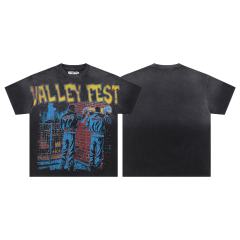 Vale Forever Character Street Graffiti Creation Printed Washed Version Tee